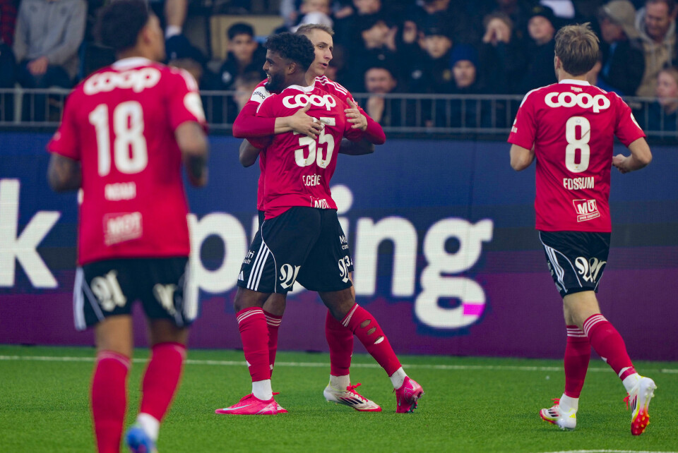 Emil Konradsen Ceide scoret mot Strømsgodset i eliteserieåpningen i Drammen lørdag. Emil Konradsen Ceide scoret mot Strømsgodset i eliteserieåpningen. Foto: Heiko Junge / NTB