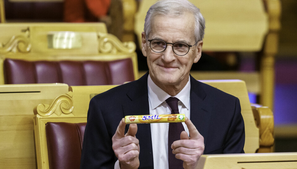 Statsminister Jonas Gahr Støre (Ap) kan også smile.